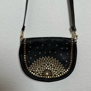 VINTAGE KIPPYS CRYSTAL LEATHER CROSSBODY BAG
